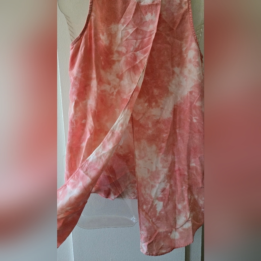 3/$20 Cynthia Rowley Coral Tie-Dye Tank Top NWOT - Picture 4 of 4